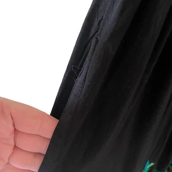 Riviera Sun Rayon Crepe Short Dress with Multicolored Embroidery  SZ 3X #1754 - Picture 10 of 16